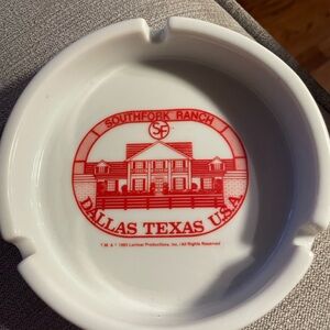Southfork Ranch Dallas Texas USA vintage ashtray. 1985 Lorimar Productions